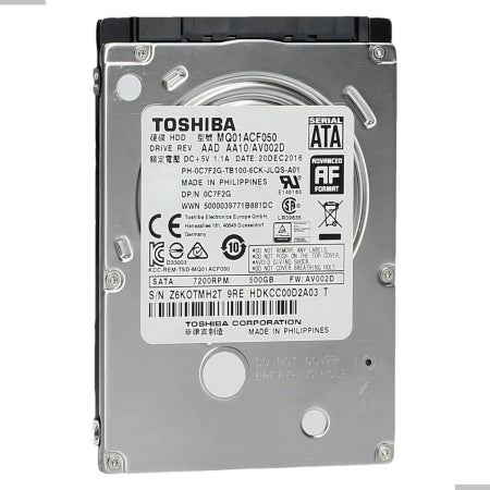 Interno Toshiba Mq01abf Series Mq01abf050 500gb