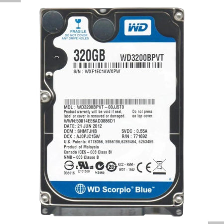 Interno Western Digital Wd Scorpio Blue Wd3200bpvt 320gb